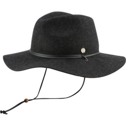 The Lee Traveller Hat Black Wool Felt - Coal