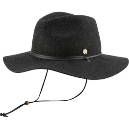 The Lee Wool Felt Traveller Hat black - Coal