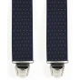 Fancy Navy Blue Biclip® Harness Suspenders - Biclip