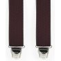 Biclip® Harness Suspenders Fancy Burgundy Diamond Pattern - Biclip