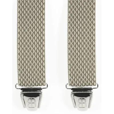 Bretelles Harnais Biclip® Fantaisie Losange Beige - Biclip