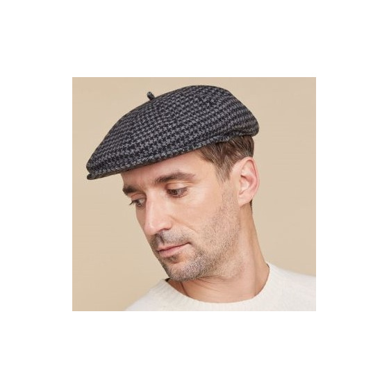 Casquette Béret Nay Laine Gris & Noir - Laulhère Casquette Béret Nay Laine Gris & Noir - Laulhère