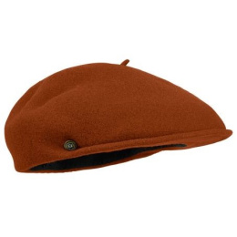Wool Beret Cap Pau Rust - Laulhère