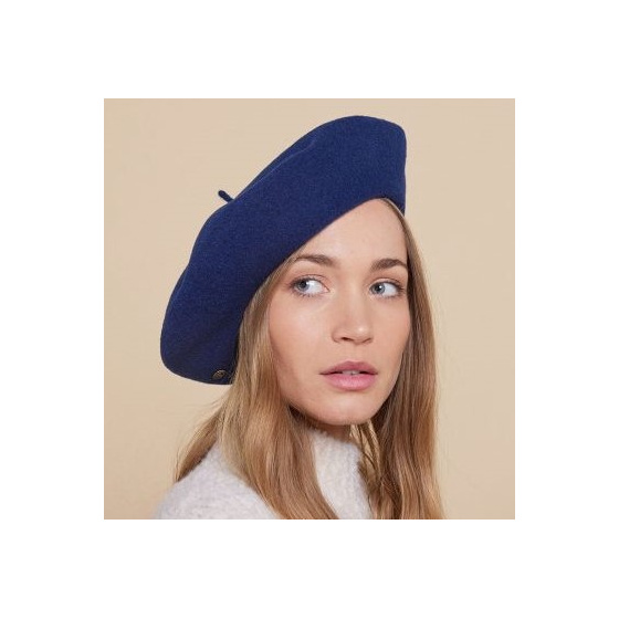 Blue Merino Wool Max Beret - Heritage Laulhère