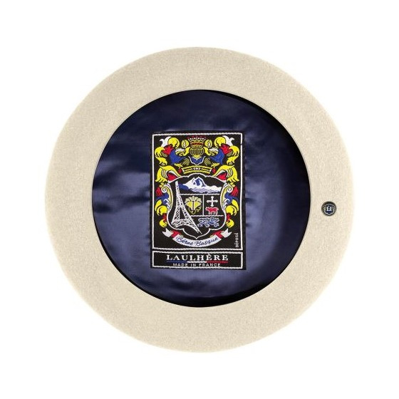 Max Merino Wool Beret Ecru - Heritage Laulhère