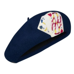 Cartas Wool Beret in Blue - Heritage by Laulhère