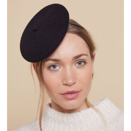 Elegant Black Wool Fascinator - Heritage by Laulhère