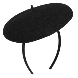 Elegant Black Wool Fascinator - Heritage by Laulhère