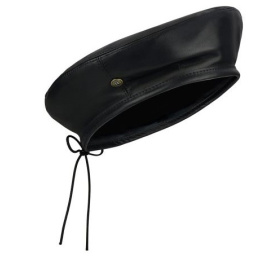 Béret Pechade Cuir Noir - Laulhère