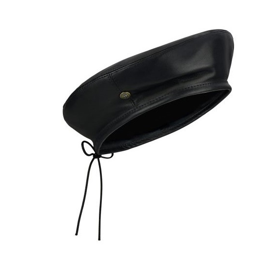 Béret Pechade Cuir Noir - Laulhère
