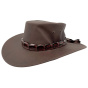 Eureka Hat Brown Leather - Jacaru