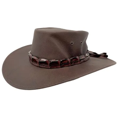 Eureka brown buffalo leather hat - Jacaru Reference: 3921 | Traclet Hat Shop