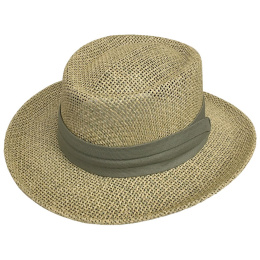 Natural Straw Mulligan Gambler Hat - Traclet