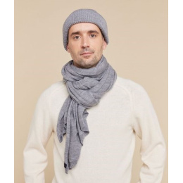 Odei Merino Wool Scarf Gray - Heritage by Laulhère