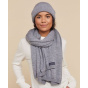 Odei Merino Wool Scarf Gray - Heritage by Laulhère
