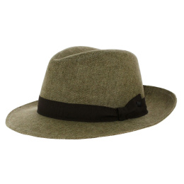 Green Linen Borsa Fedora Hat - Guerra 1855