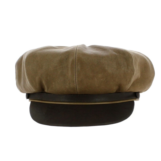 Marlon Brando Leather Newsboy Cap