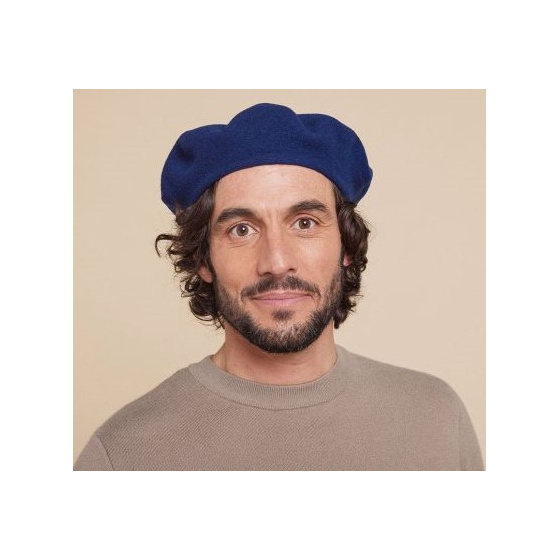 Blue Virgin Wool Basque Beret - Heritage by Laulhère