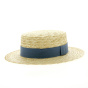 Boater hat with customized ribbon