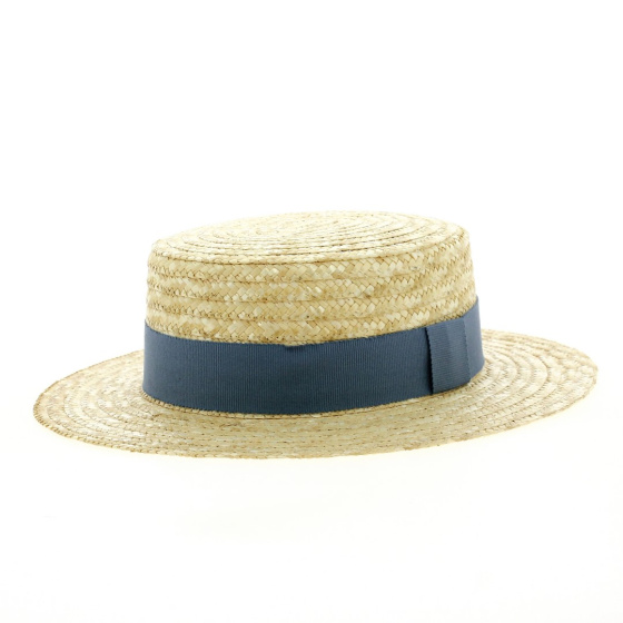 Boater hat with customized ribbon