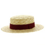 Boater hat with customized ribbon