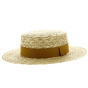 Boater hat with customized ribbon