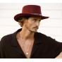 Gambler Hat Felt Wool Bordeaux - Traclet