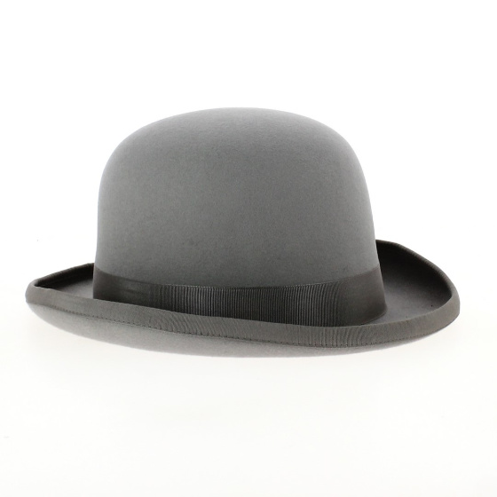 Grey Fur Felt Bowler Hat - Flechet
