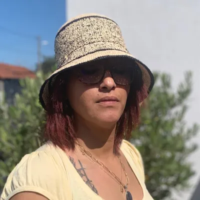 Chapeau cloche bi ton beige et noir - ref 20432