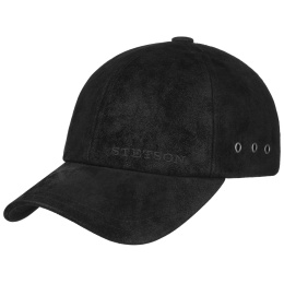 Black Liberty Leather Baseball Cap - Stetson