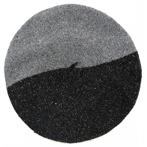 Summer Beret Cotton Silk & Linen Black - Gray - Le Béret Français