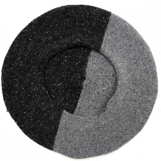 Summer Beret Cotton Silk & Linen Black - Gray - Le Béret Français
