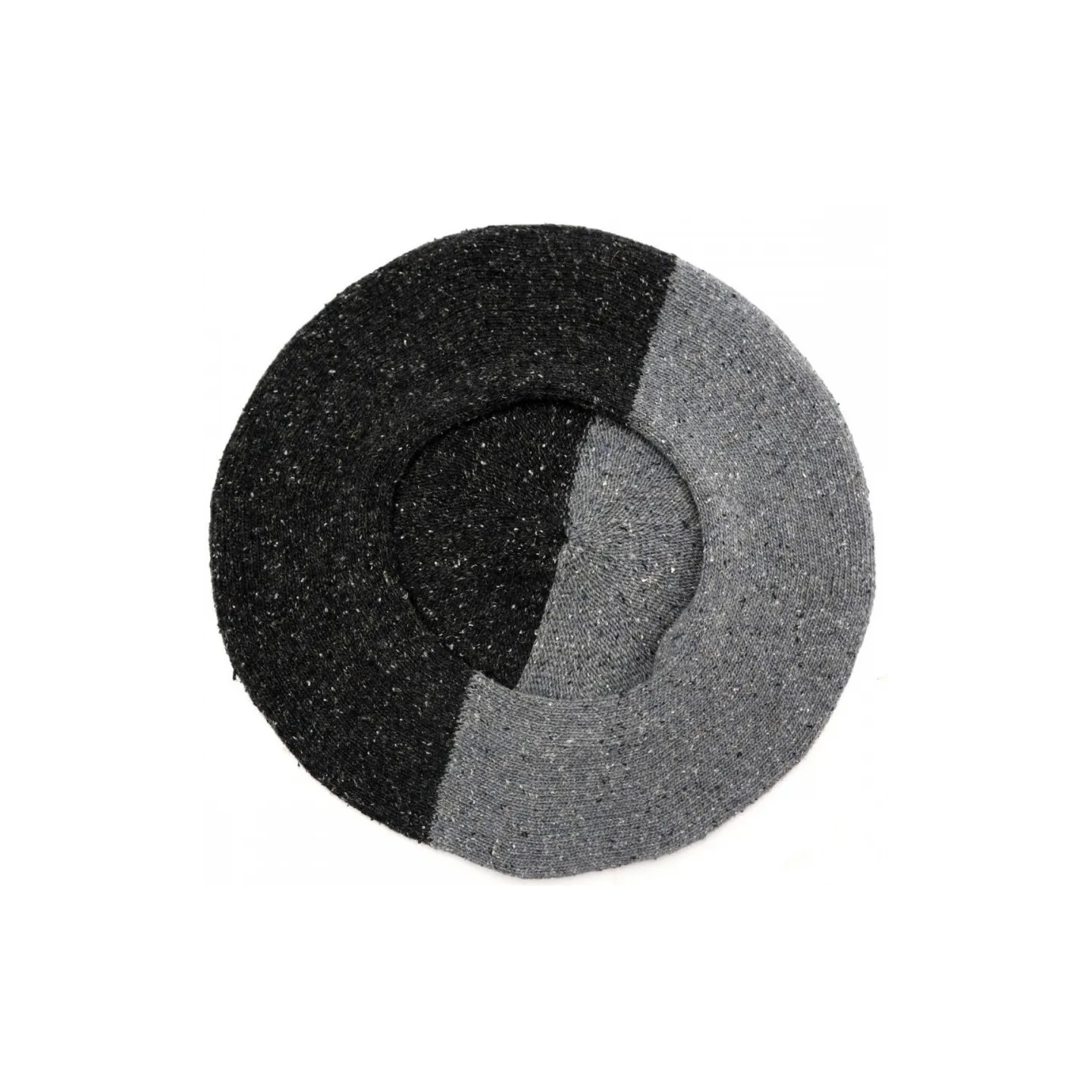 Béret Été Coton Soie & Lin Noir - Gris - Le Béret Français  Reference : 20450| Chapellerie Traclet