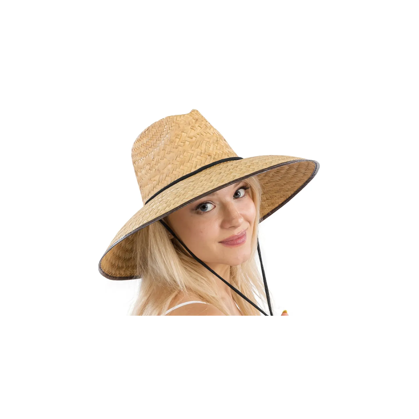 Chapeau de sauveteur en paille Tycoon Crown à tissage fermé