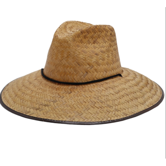 Closed weave Tycoon Crown straw lifeguard hat