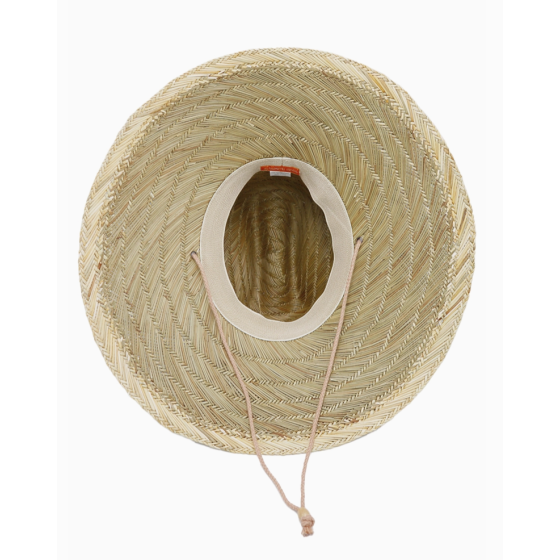 Chapeau de sauveteur tissé en paille à large rebord en forme de dôme
