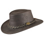 Chapeau Bushman Cuir Marron - Scippis