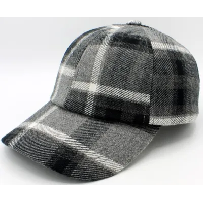Casquette Baseball Strapback Carreaux Laine - Traclet
