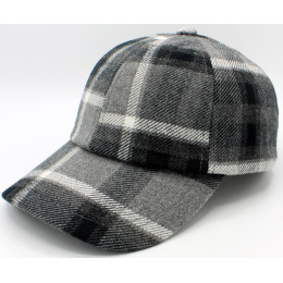 Wool Plaid Strapback Baseball Cap - Traclet