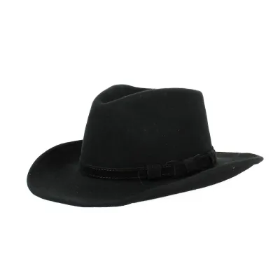 Chapeau dundee feutre laine noir