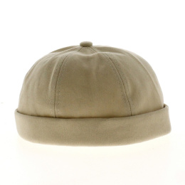 Beige cotton Miki cap UPF 50+