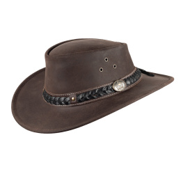 Brown wilsons leather hat - SCIPPIS