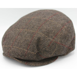 Brown Wool Piero Flat Cap - Traclet