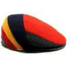 Casquette Plate Velvo Patchwork Multicolore Laine- Traclet