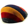 Casquette Plate Velvo Patchwork Multicolore Laine- Traclet