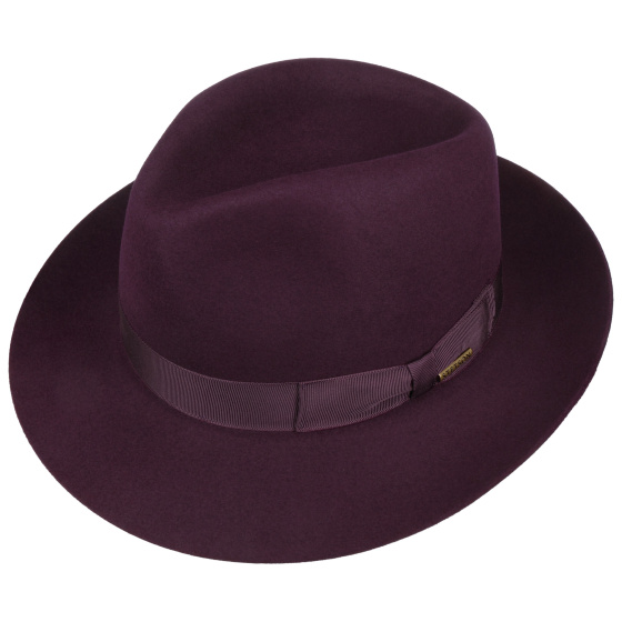 Chapeau Feutre Poil Bogart Penn Prune - Stetson