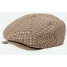 Brixton Brood Newsboy Plaid Cap - Sand ref 16575 traclet hat shop