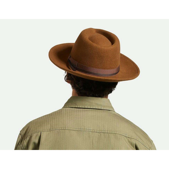 Brown Felt Dayton Traveler Hat - Brixton