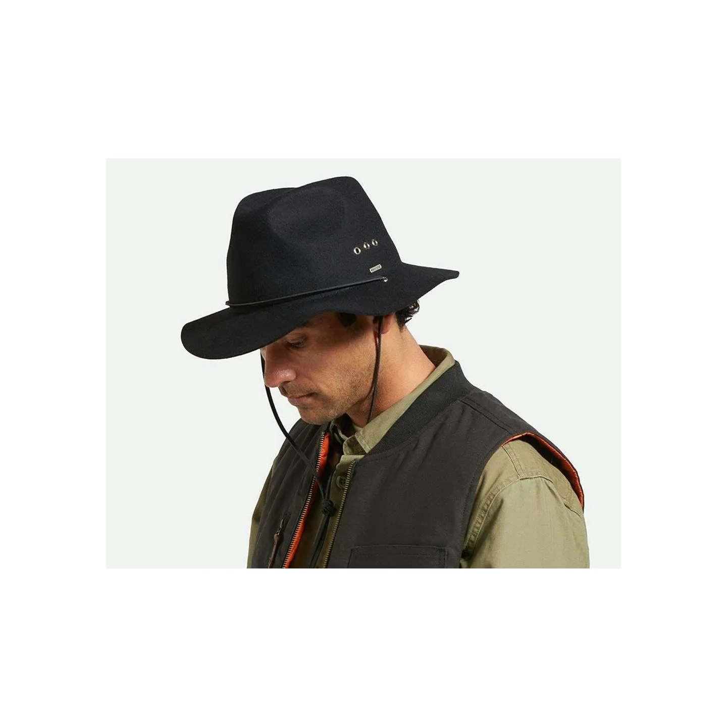 Chapeau Traveller Wesley Feutre GUARD Noir - Brixto  Reference : 20552| Chapellerie Traclet