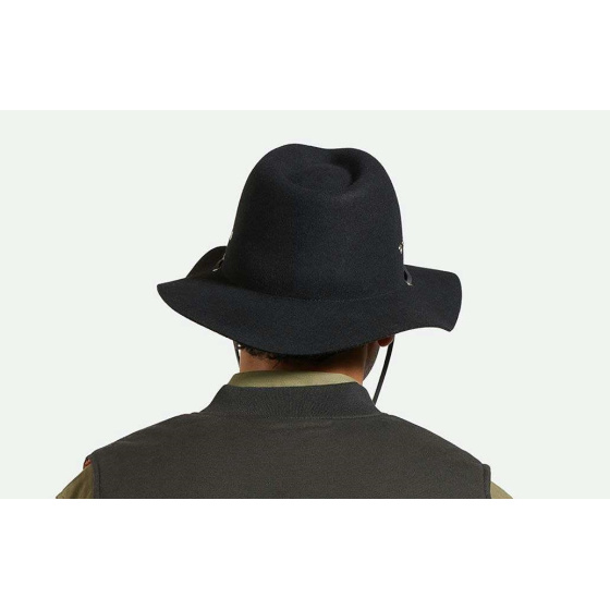 Wesley Traveller Hat GUARD Felt Black - Brixton